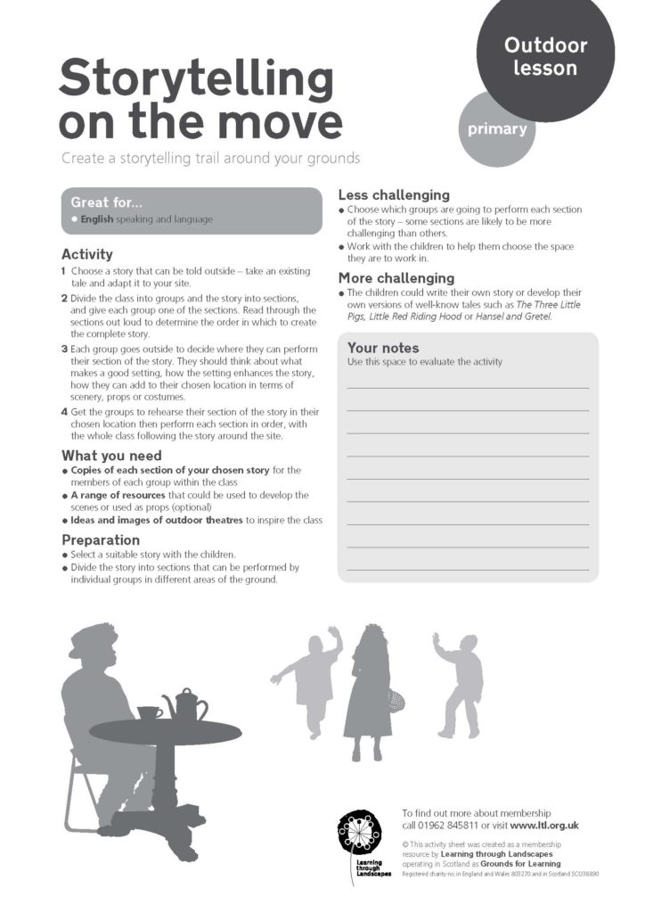 Storytelling on the move — an outdoor lesson idea for teachers