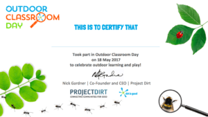 Image of the outdoor classroom day certificate