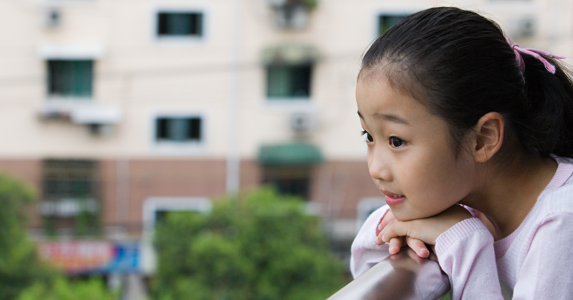 Girl on balcony